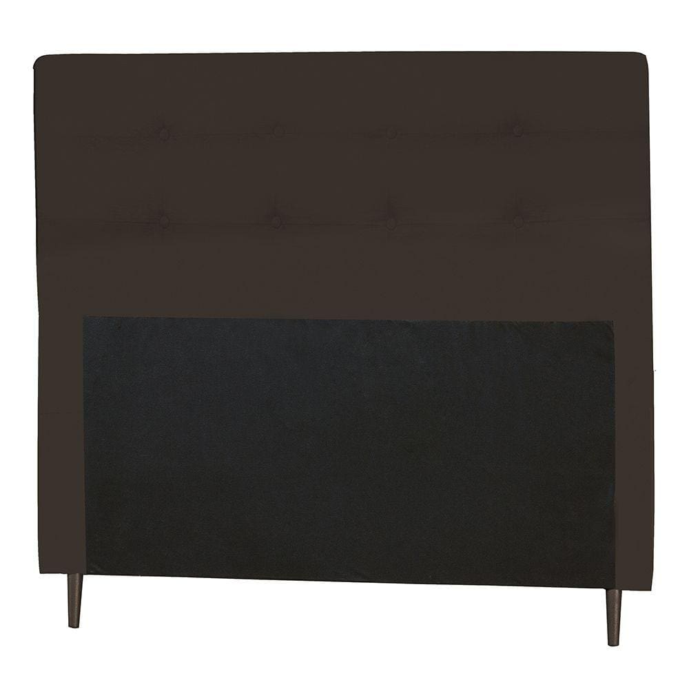 Cabeceira Casal King 193cm Para Cama Box Luna Suede Marrom - DS Estofados