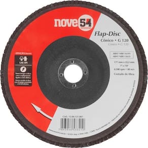 Flap-Disc Cônico 7" G120 Costado Fibra - Nove54