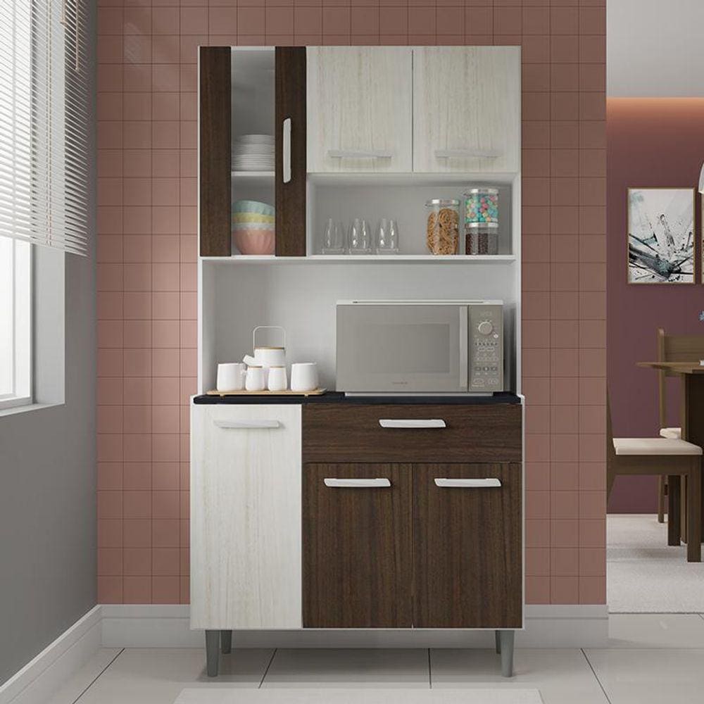 Armario Cozinha 6 Portas e 1 Gaveta Carol