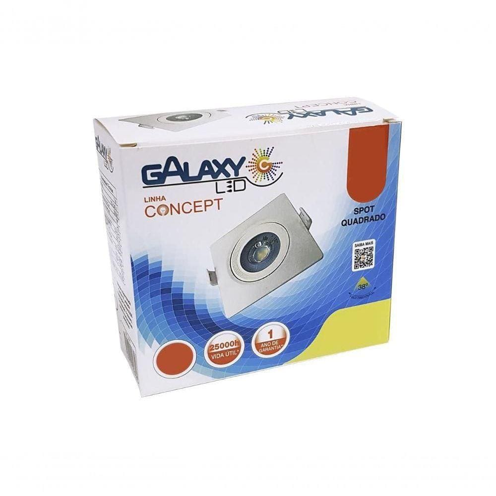 Spot Led Quadrado Direcionavel 09wx6500k Br