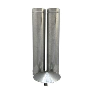 1,20 M Duto Galvanizado 200 Mm De Diâmetro Com Chapéu Chinês