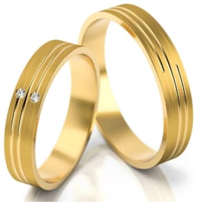 Aliança para Noivado e Casamento em Ouro Love Slin 01