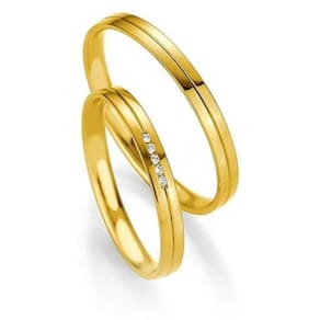 Aliança para Noivado e Casamento em Ouro Love Slin 06