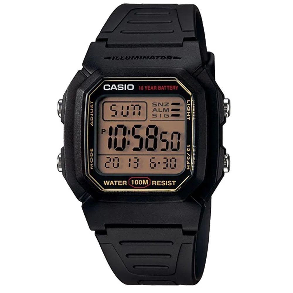 Relógio CASIO masculino digital preto W-800HG-9AVDF