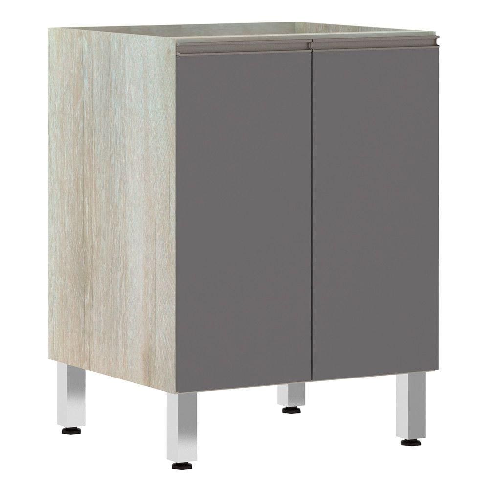 Balcão de Cozinha sem Tampo 60cm 2 Portas Luci Luciane Móveis