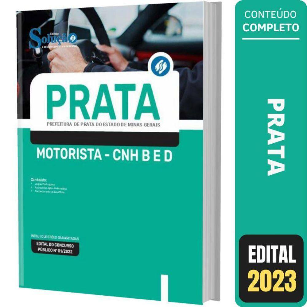 Apostila Prefeitura Prata Mg - Motorista - Cnh B E D