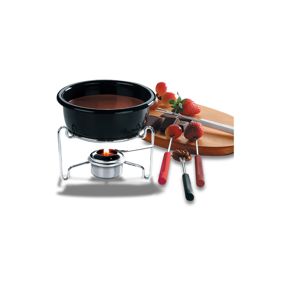 Conjunto Para Fondue Brinox Fondue & Petiscos 7 Peças Preto