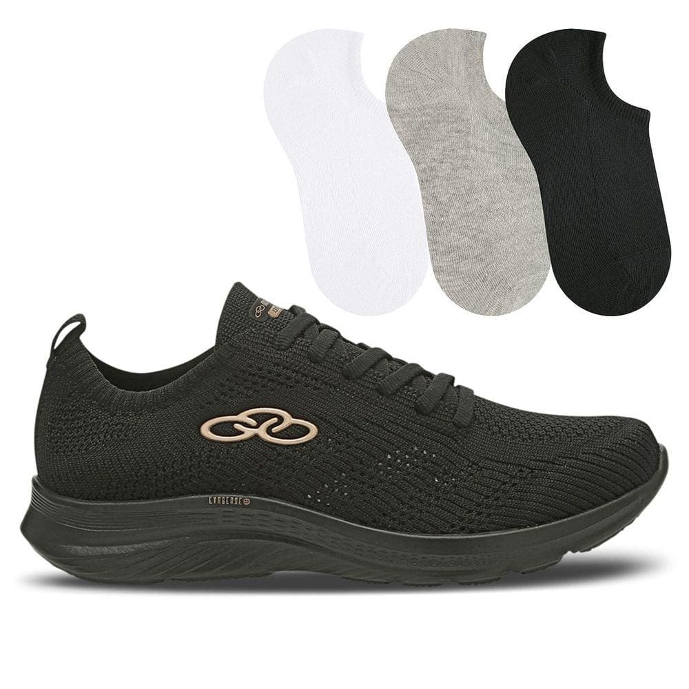 Tênis Olympikus Feminino 130G Ultraleve/749 + 3 Pares de Meias