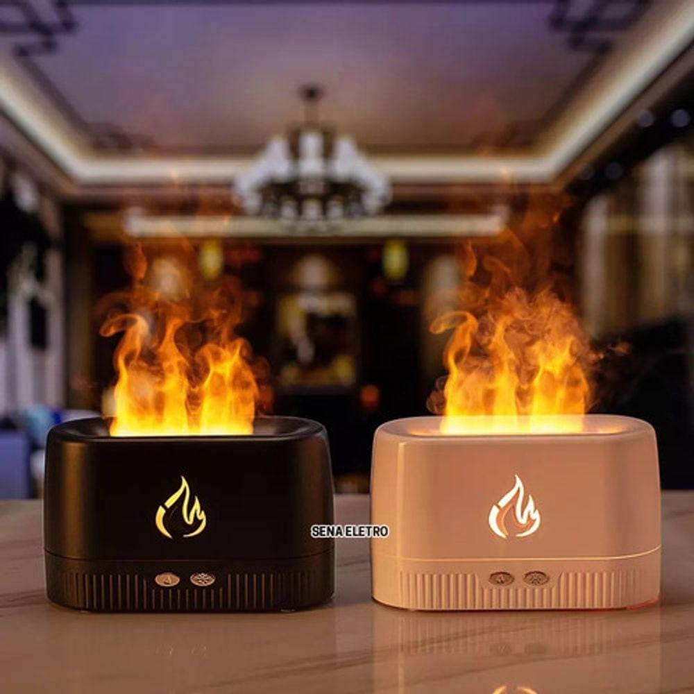 Umidificador Aromatizador Purificador de Ar Nevoa Chamas