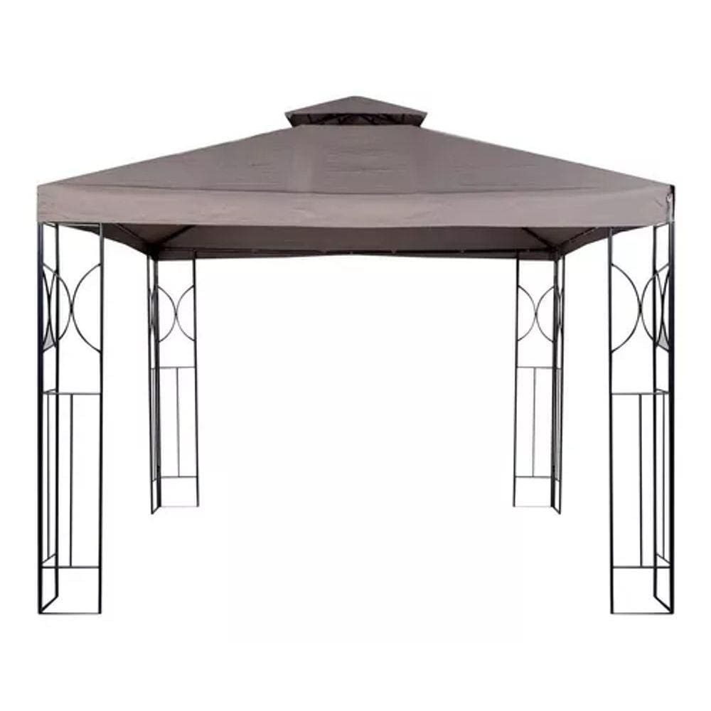 Gazebo Pergolado 300x300cm Metal E Poliester Jardim Premium