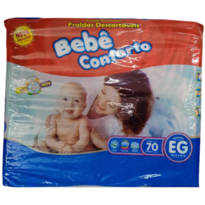 Fralda Infantil Bebe Conforto Mega Eg C/70
