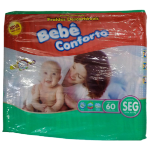 Fralda Infantil Bebe Conforto Mega Seg C/60