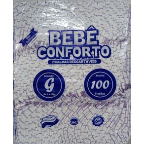 Fralda Infantil Bebe Conforto Noturna Laminada G C/100