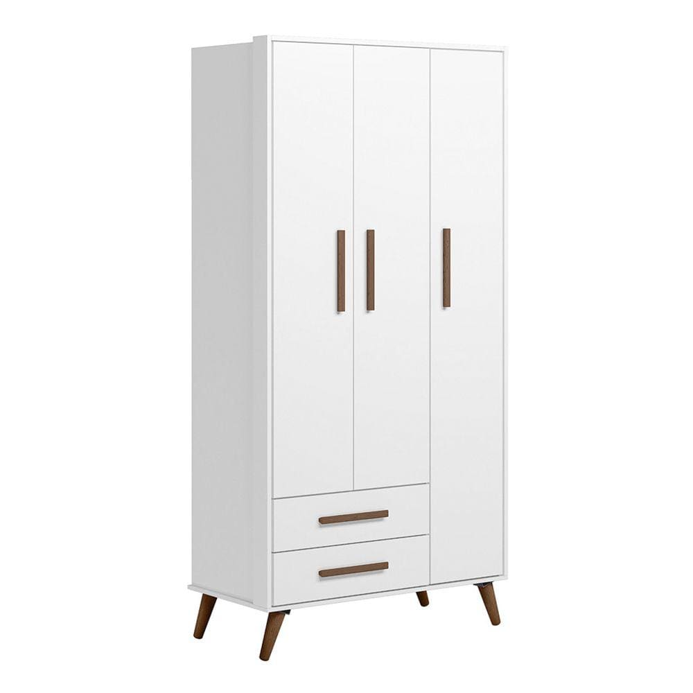 Guarda Roupa Roupeiro Infantil Qencanto Retrô Qmovi Branco