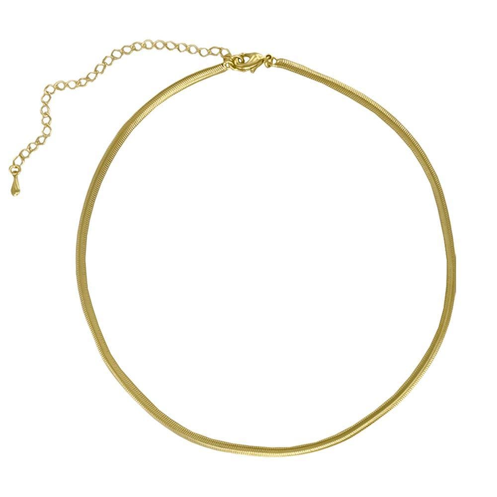 Choker fio alemão banhado a ouro 18k