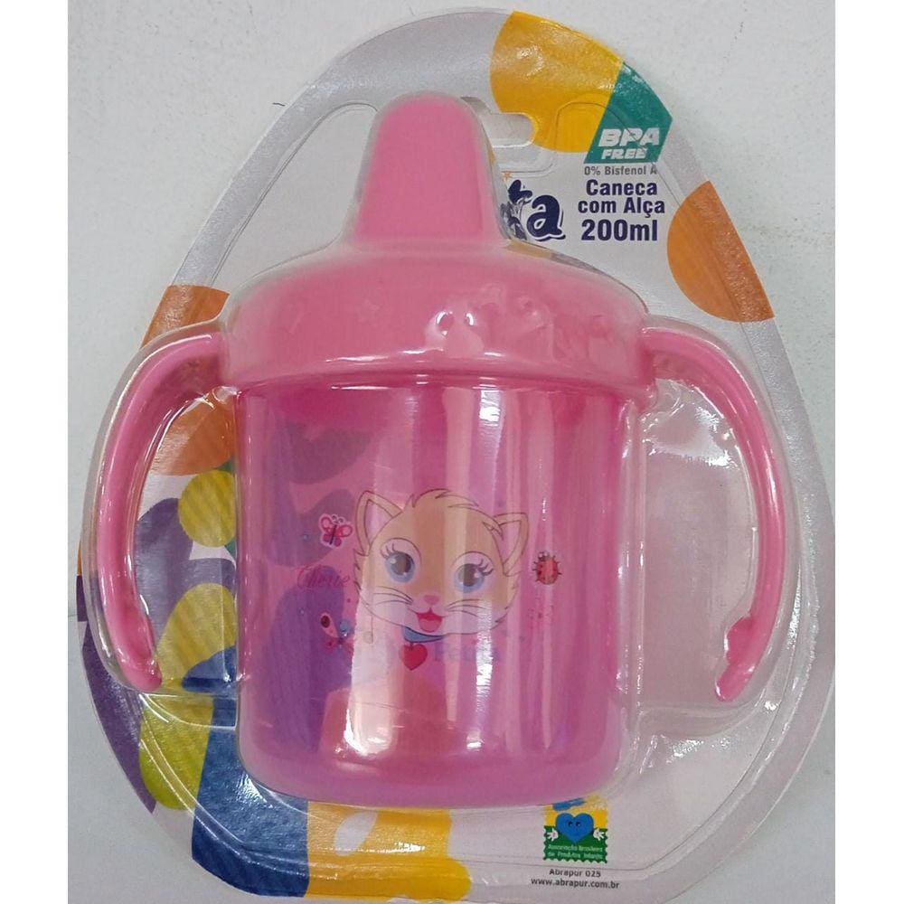 Caneca C/ Alça Petita Rosa Ref:7620