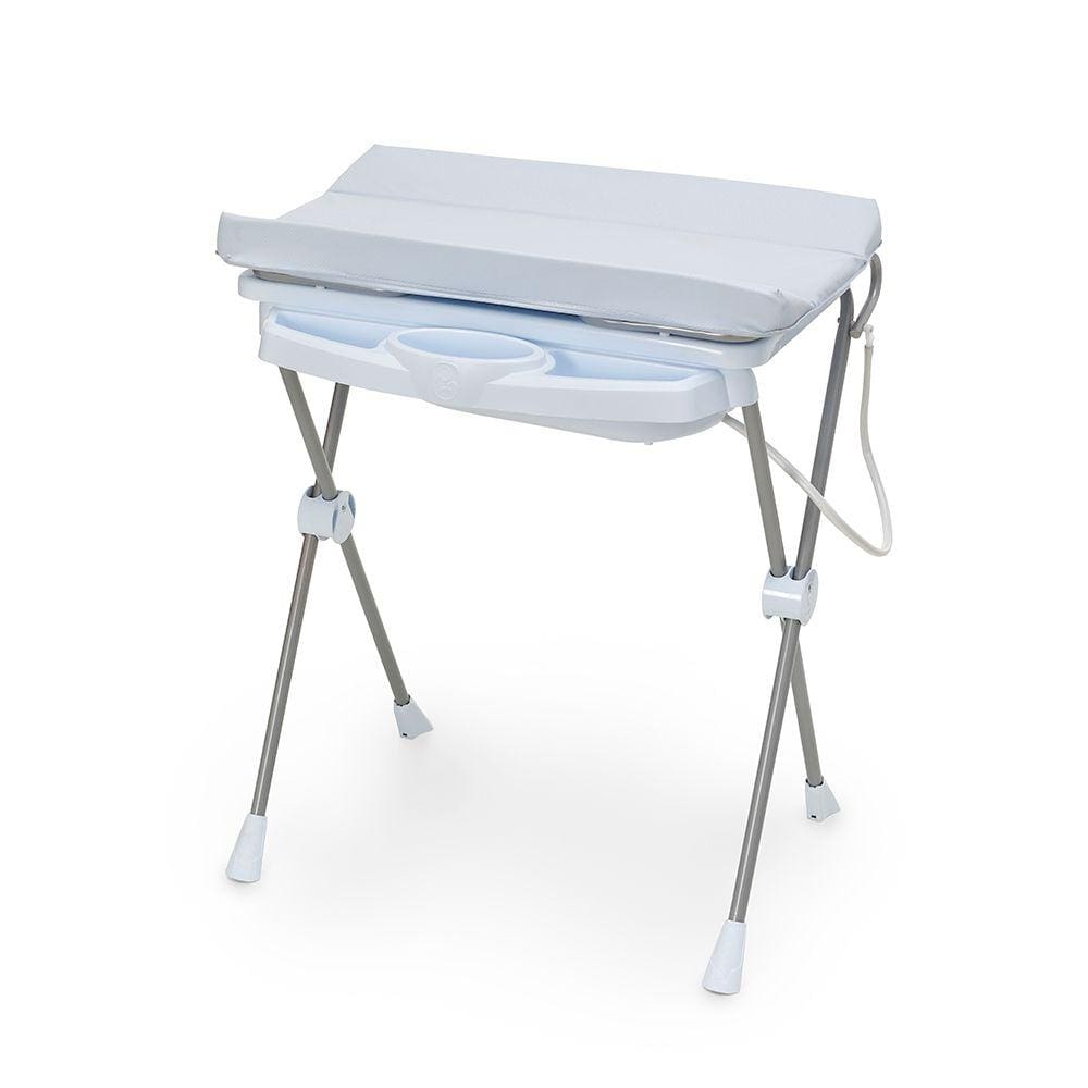 Banheira para Bebê Plástica com Suporte Trocador Classic Azul Galzerano