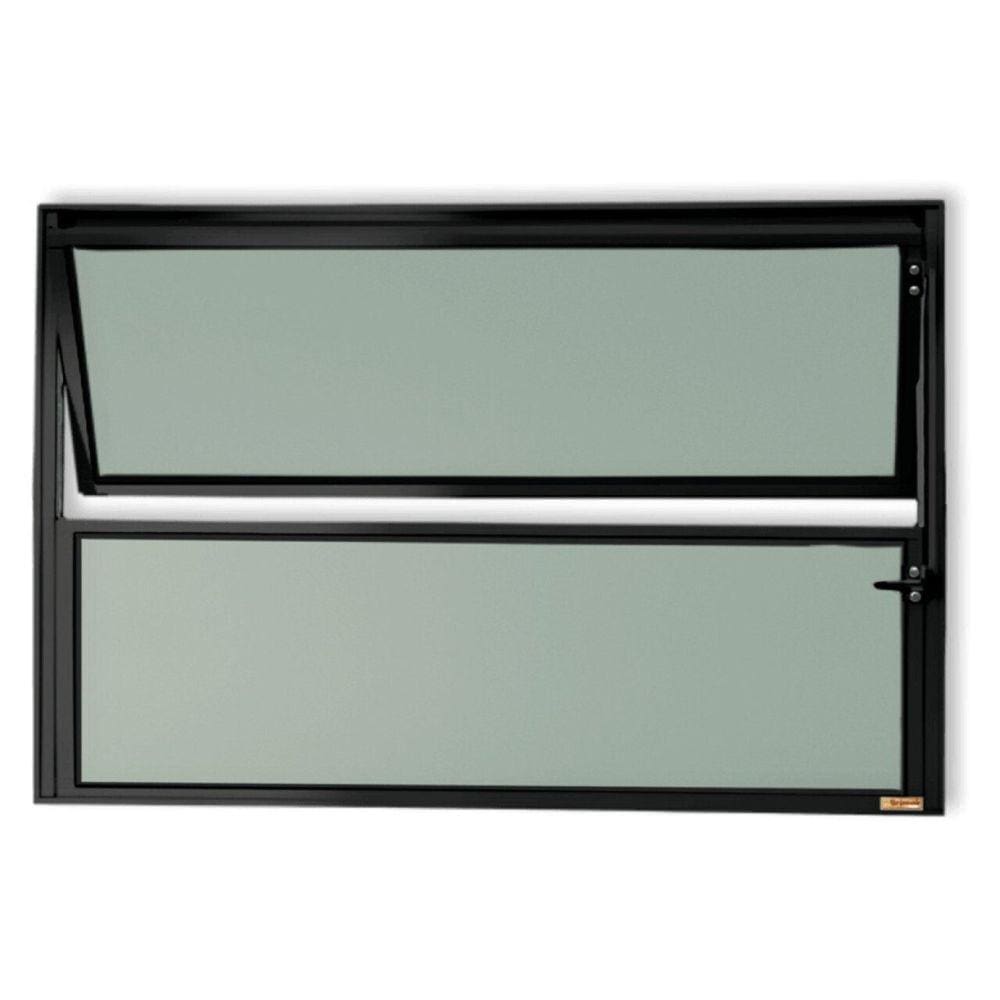 Janela de Alumínio Basculante 40x60cm Vidro Mini Boreal Master Brimak Preto