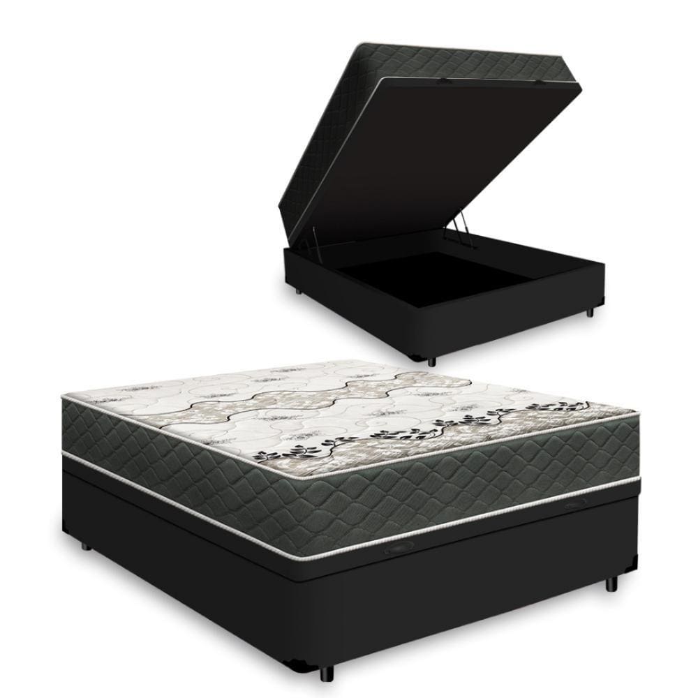 Cama Box Baú Casal + Colchão D33 Gazin Iso 3000 138cm