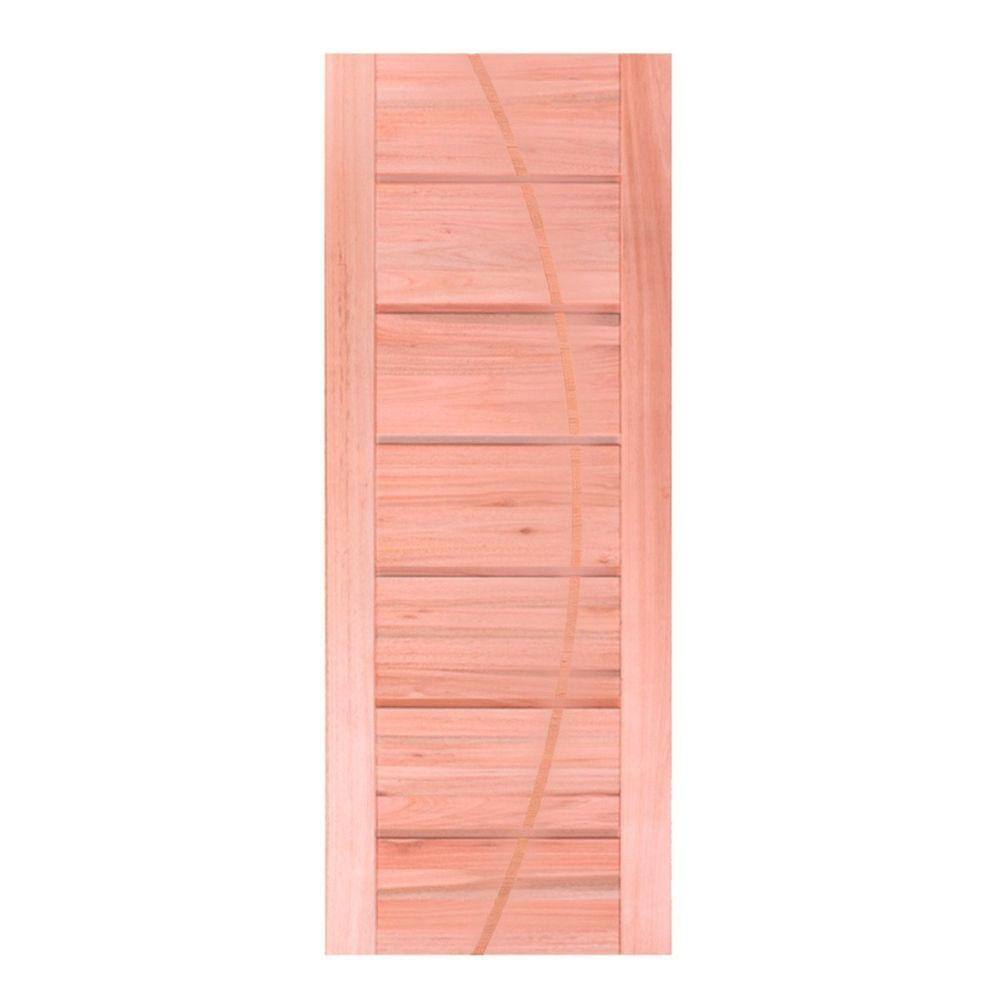 Folha de Porta de Madeira 210x90cm Espessura 3,1cm PE33 com Friso Belissima Esel