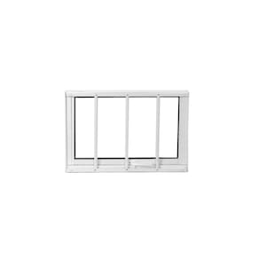 Janela de Alumínio Maxim-ar 60x40cm com Grade e Vidro Liso Soft MGM Branco