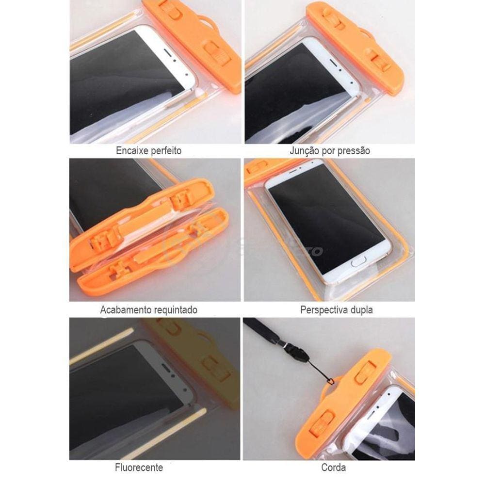 Capa Bolsa A Prova Dágua Impermeável Universal Celular