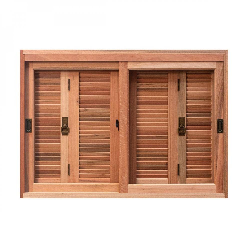 Janela Pantográfica Lisa JE121 Esel 120cmx180cmx14cm Marroml