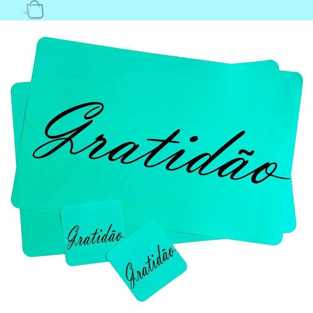 Jogo Americano 2 peças Gratidão Agradeça com estilo