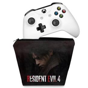 Capa Anti Poeira e Skin Xbox One Fat - Resident Evil 4 Remake