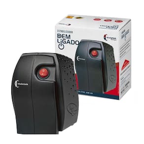 Estabilizador 300Va Coletek, Monovolt 115V, 4 Tomadas, Preto