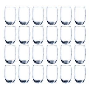 Conjunto 24 Copos Vidro Bellagio 450ml Grande Transparente