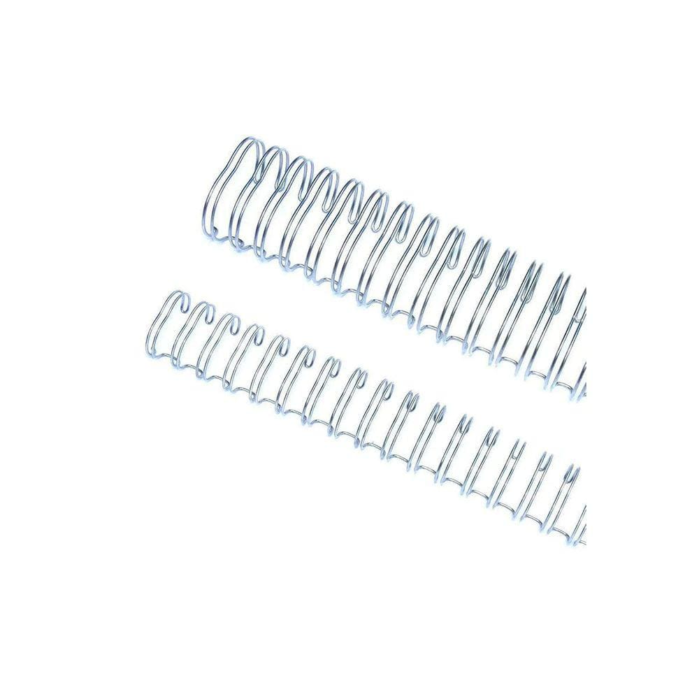 Wire-o Garra Duplo Anel 9/16" para 110 fls A4 3x1 Prata(Silver) 100 und