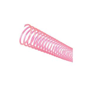Espirais para Encadernação Rosa Transparente 17mm 100 Folhas 100 und