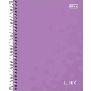 Caderno Espiral Tilibra Colegial Capa Dura Lunix 10 Matérias 160 Folhas - Embalagem com 4 Unidades