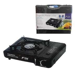 Fogao Portatil A Gas Fogareiro Cooktop Camping 1 Boca Praia Viagem Com Maleta Cozinha Emergencia