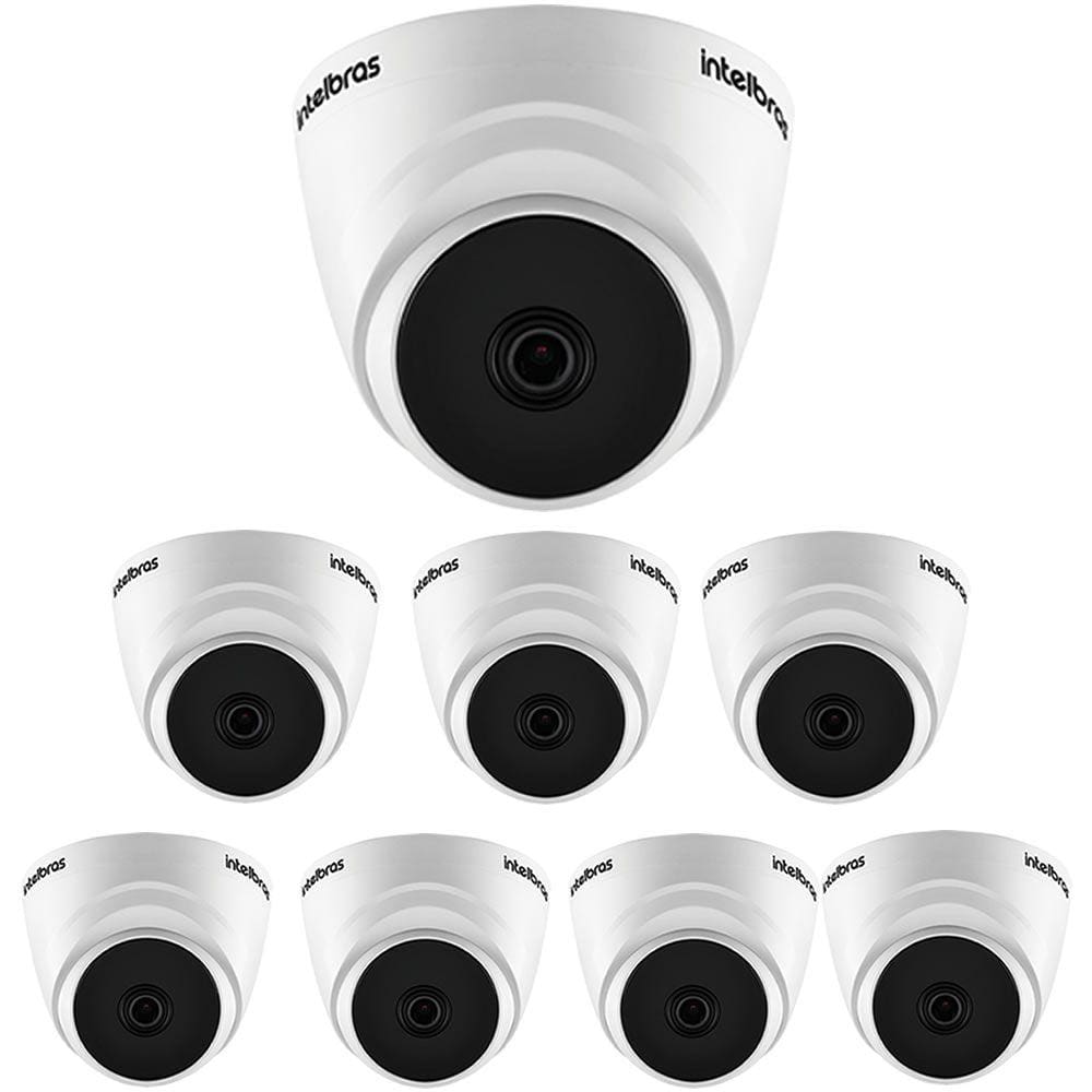 Kit 8 Câmeras Multi HD 2 Megapixels 2.8mm 20m VHD 1220 D G7 Intelbras