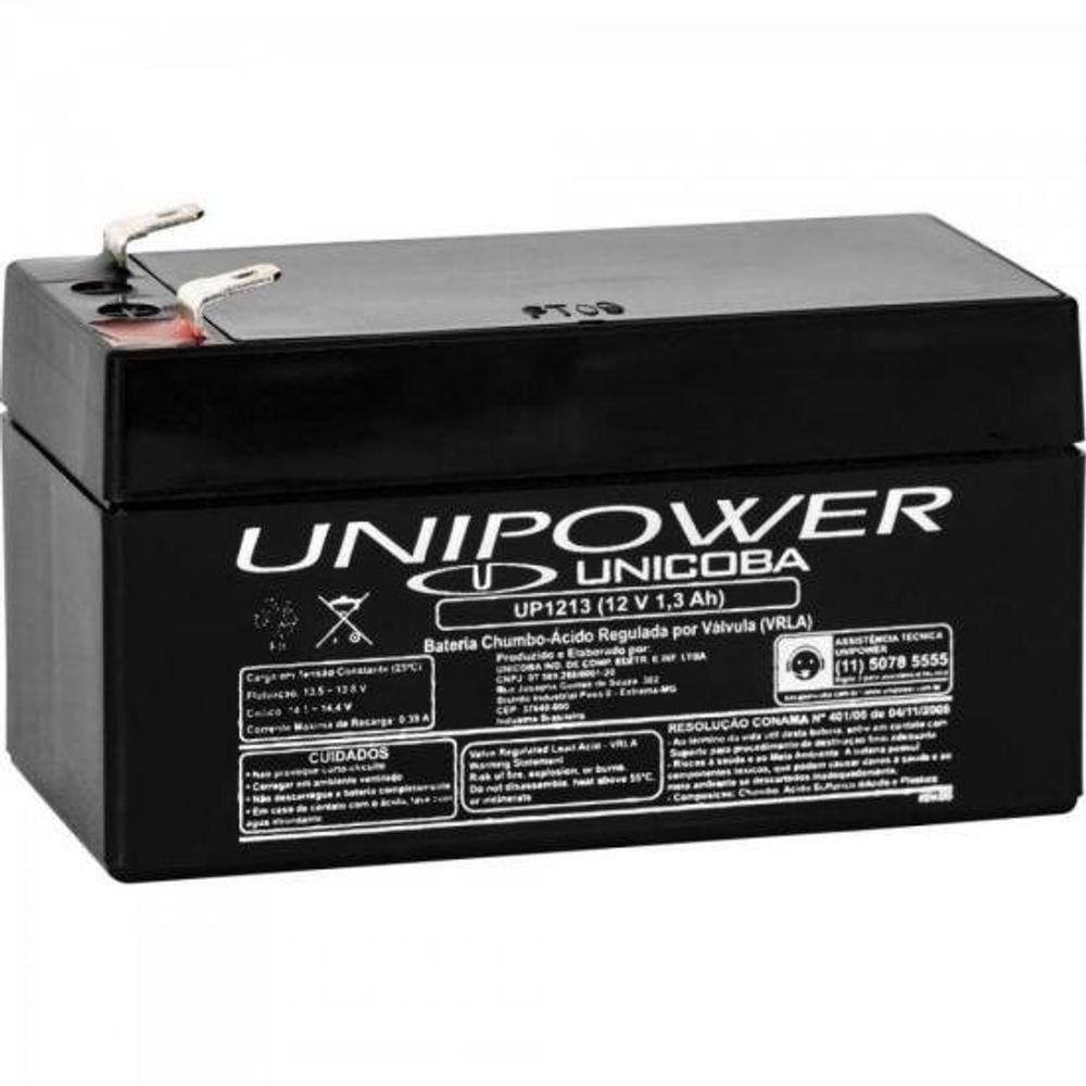 Bateria Selada 12V/1,3A Up1213 Unipower