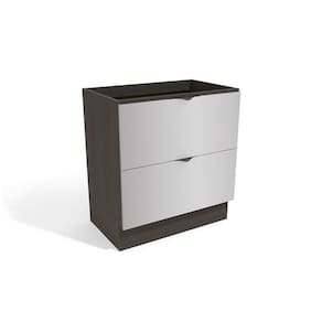Balcão Nox 2 Gavetas Onix/steel 80cm X 52cm