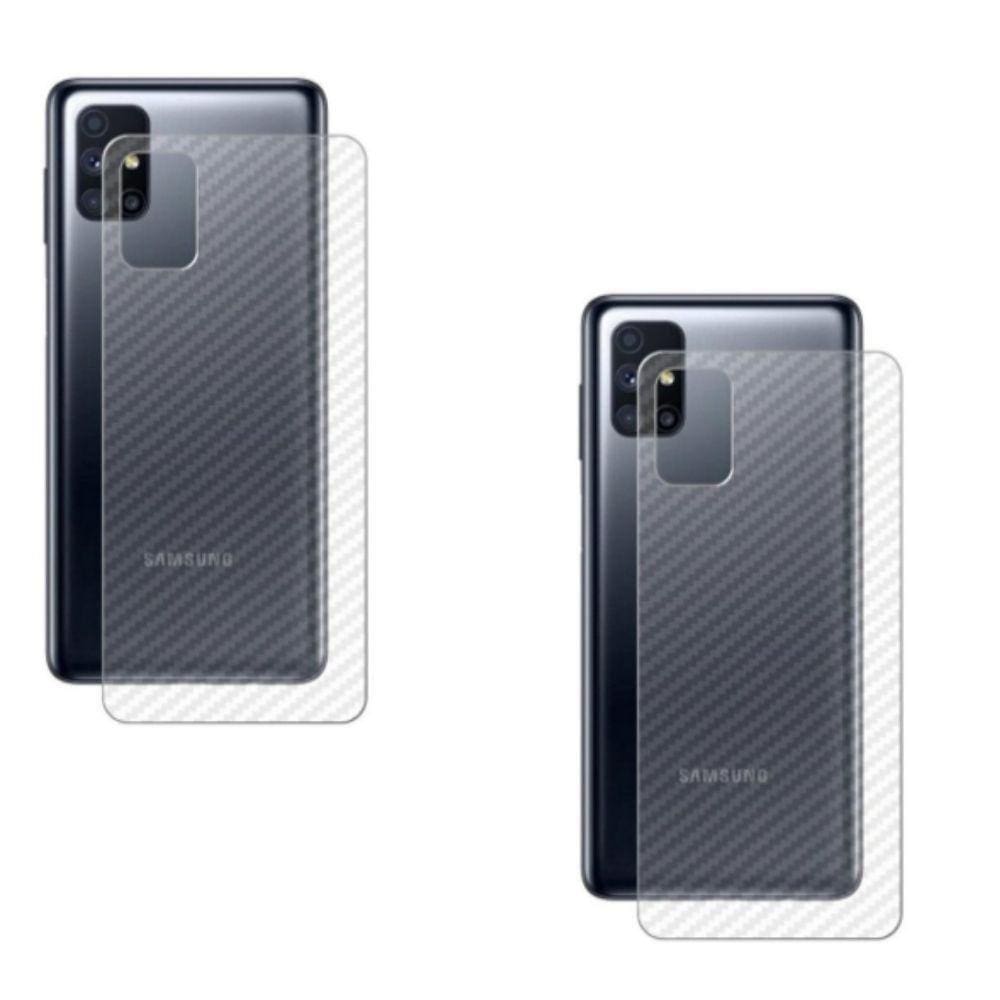02 Peliculas Traseira Fibra De Carbono Para Galaxy M51