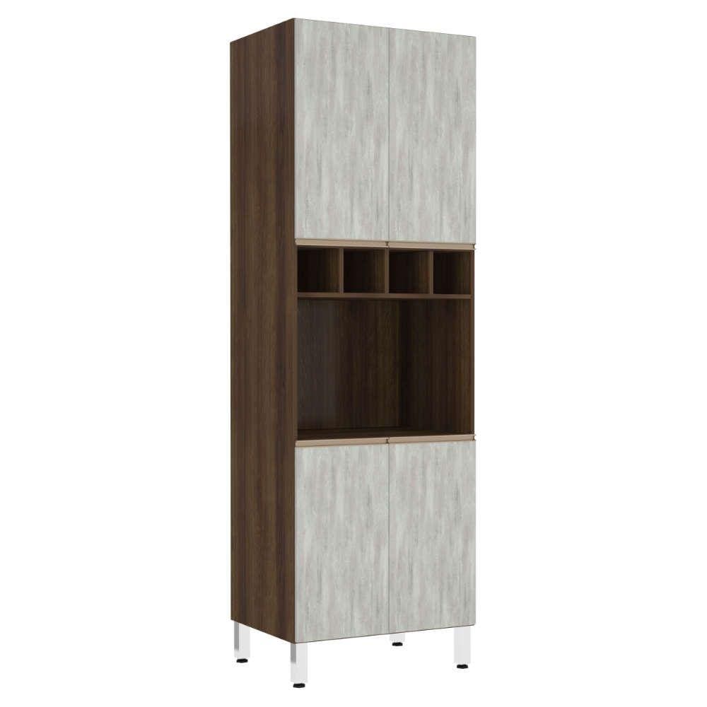 Paneleiro Jade 70 cm Nicho para Microondas 4 Portas Luciane