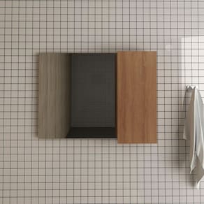 Espelheira para Banheiro 1 Porta 80cm Multimóveis CR10082 Amêndoa