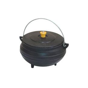 Panela Tripé De Ferro Fundido Com Tampa - Capacidade 8 Lt