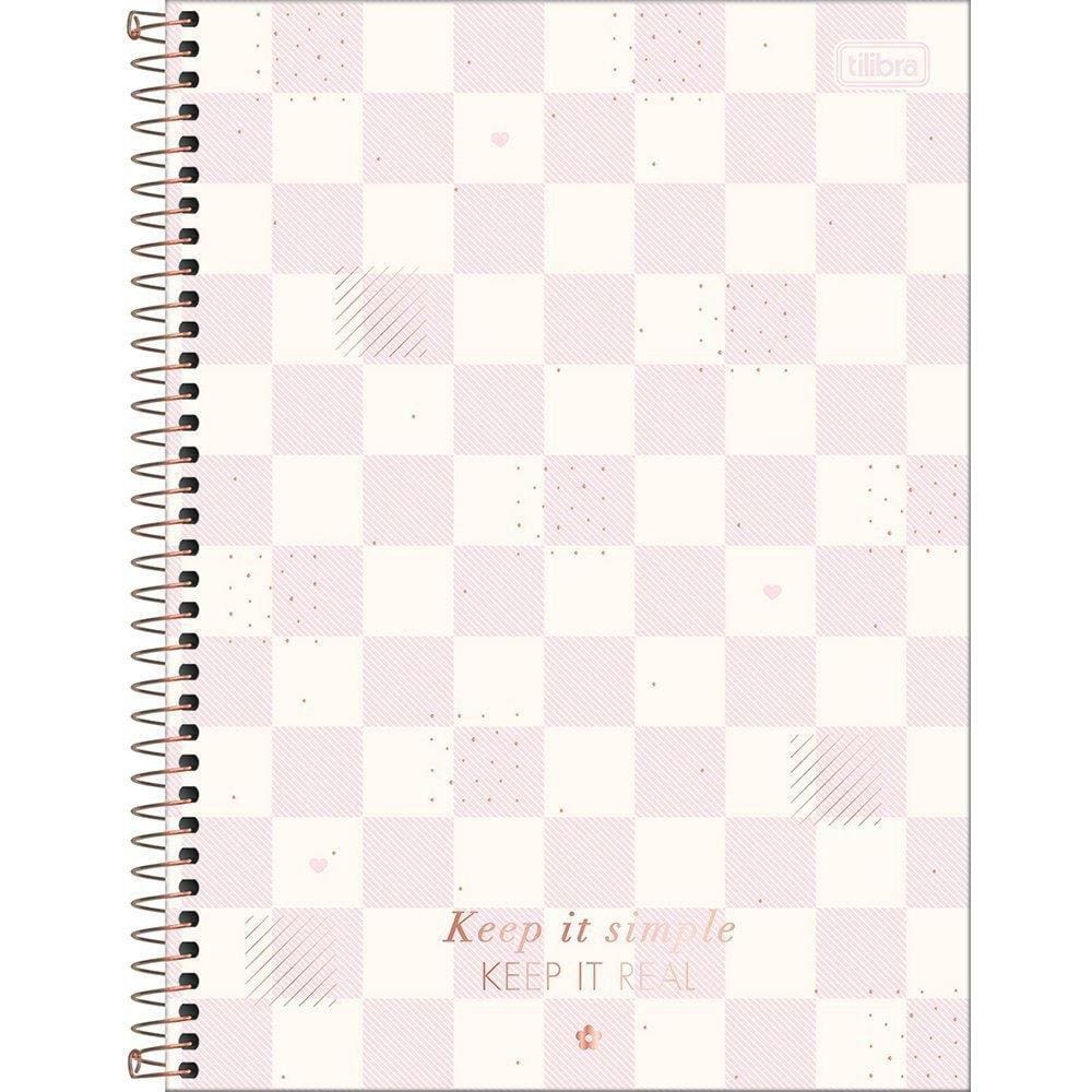 Caderno Espiral Tilibra Universitário Capa Dura Soho 1 Matéria 80 Folhas - Embalagem com 4 Unidades