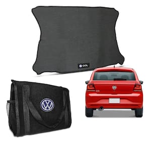 Tapete Porta Malas Gol G5 G6 G7 2009 a 2019 Borracha + Bolsa Organizadora para Ferramentas