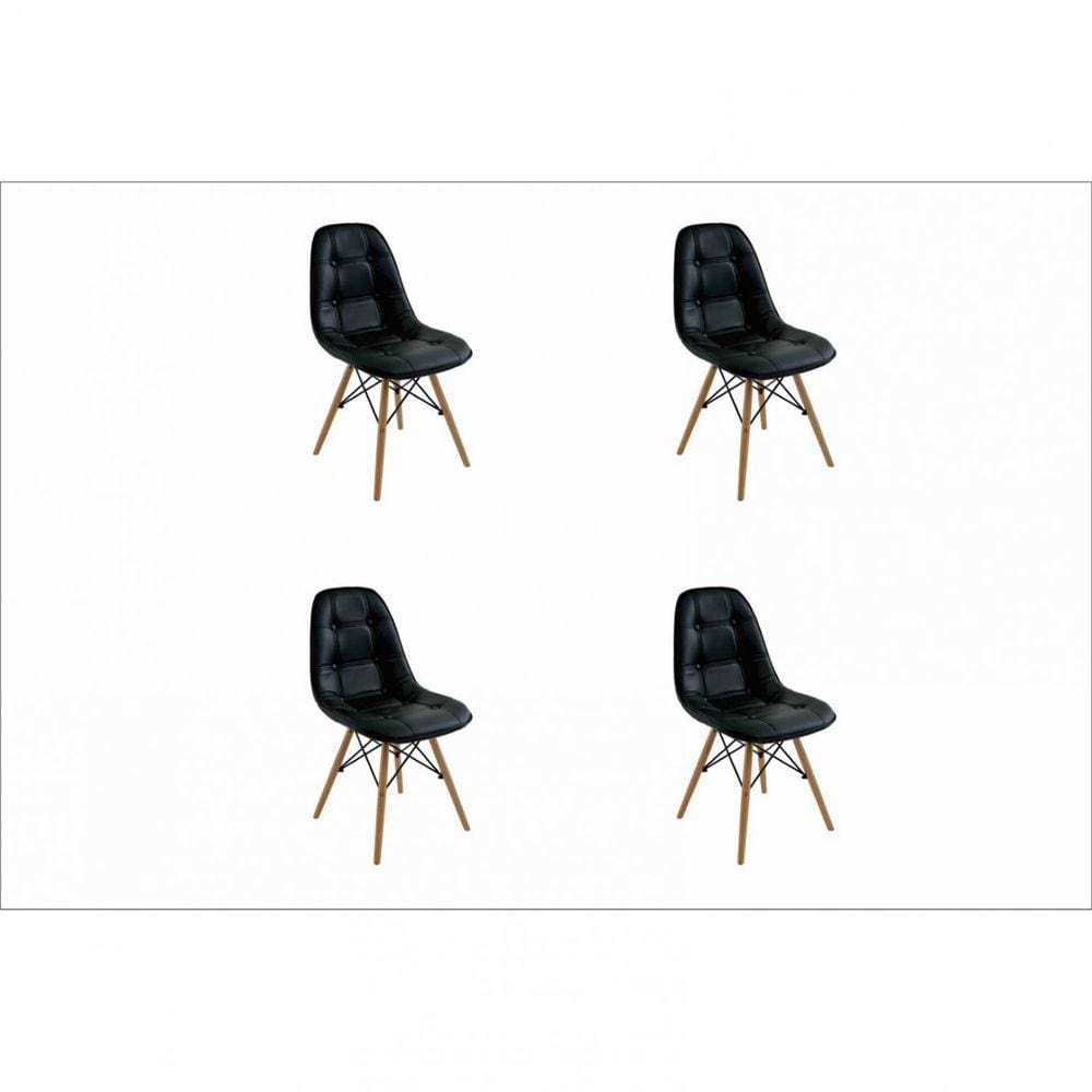 Conjunto 4 Cadeiras Botonê Eiffel Rivatti Preto