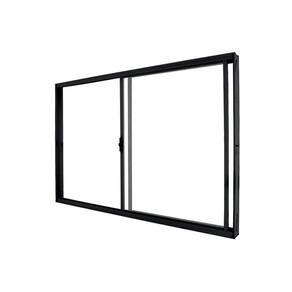 Janela de Correr Abertura Direita Exclusiva 2 Folhas Vidro Liso 100x120cm CRV Portas e Janelas Preto