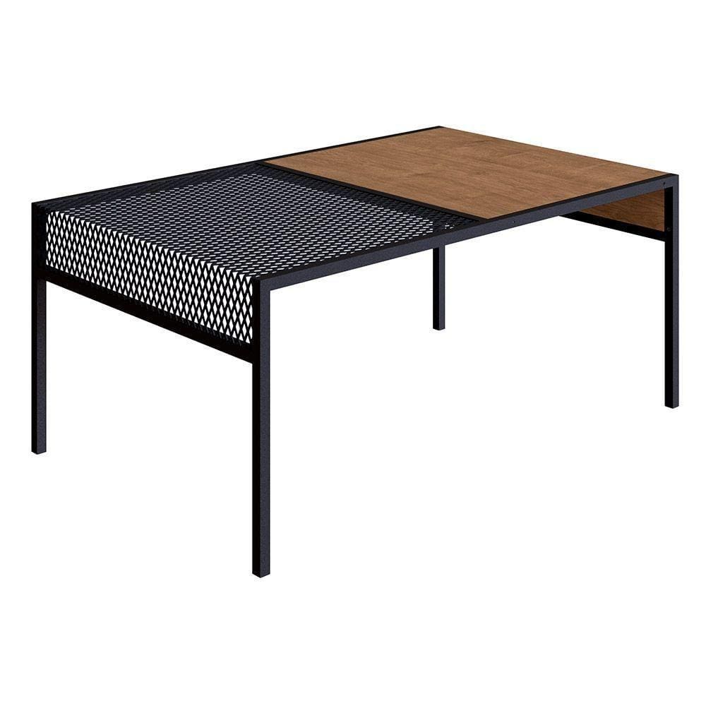 Mesa De Centro New Vermont E Preto 80 Cm - D`rossi