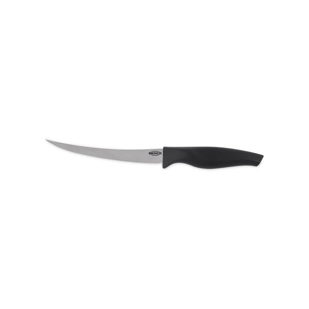 Faca Para Legumes Delicados Brinox Cross 5`` 23 cm Aço Inox Com Cabo Preto