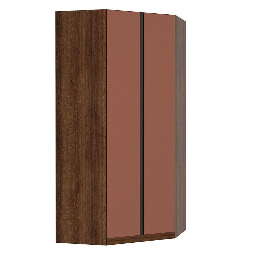 Guarda Roupa Canto Closet 2 Portas 7 Prateleiras 111,9cm Prime Luciane Móveis