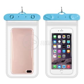 Capa Bolsa A Prova Dágua Impermeável Universal Celular Azul